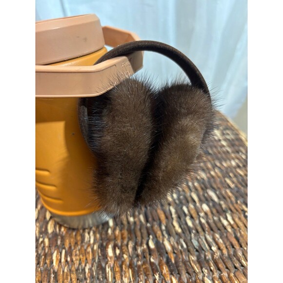 Womens Real Mink earmuffs foldable - Picture 4 of 9